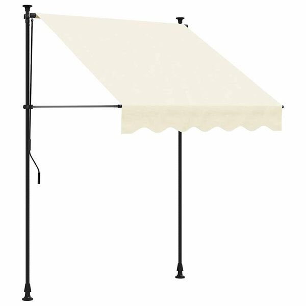 vidaXL Retractable Awning Cream and Anthracite