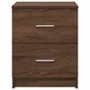 vidaXL Bedside Cabinet Set of 2 Brown Oak Engineered wood