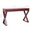 vidaXL Computer Desk Brown Solid Mahogany Wood 45.3 x 18.5 x 30.3 in