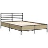 vidaXL Bed Frame Sonoma oak Engineered wood, metal Full Bed Frame
