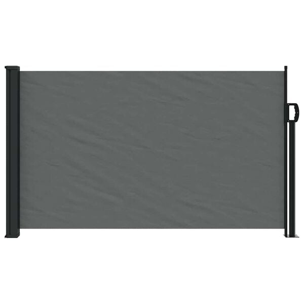 vidaXL Retractable Side Awning Anthracite 100% polyester with PU coating