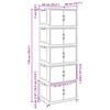vidaXL Stackable Storage Box with Wheels 5-Tier 19.8 gal 25.2x15.7x70.5"