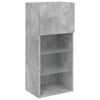 vidaXL TV Cabinet Concrete gray Engineered wood, glass Compact
