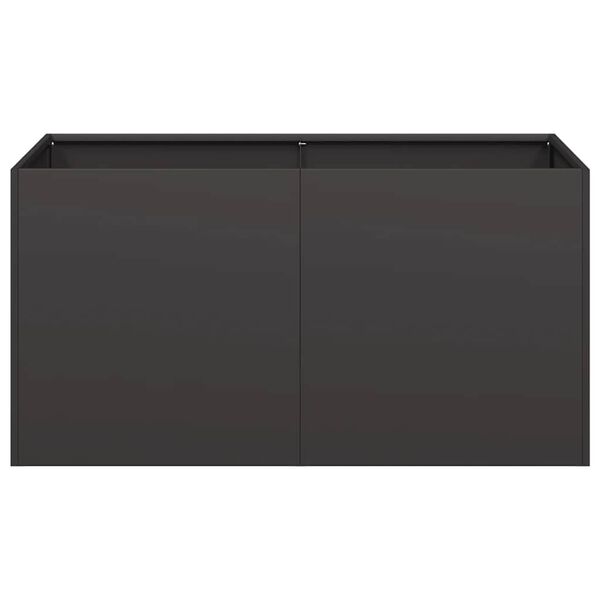 vidaXL Planter Black Cold-rolled Steel Large Durable Planter