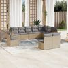 vidaXL Garden Sofa Set Beige, Light Gray