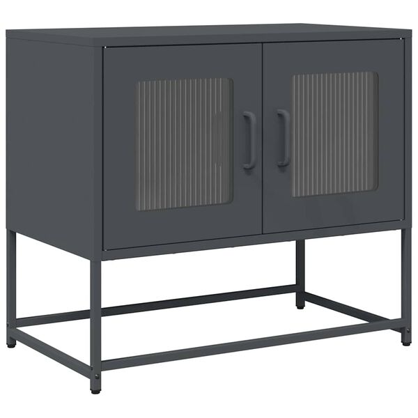 vidaXL TV Cabinet Anthracite Cold-rolled steel Small TV Cabinet