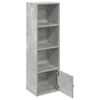 vidaXL Bookcase Concrete Grey Engineered Wood Bookcase Rectangular