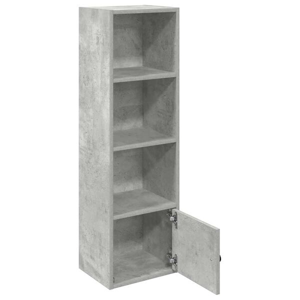 vidaXL Bookcase Concrete Grey Engineered Wood Bookcase Rectangular