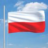 vidaXL Poland Flag Red and White 68D 100% Polyester 35.4 x 59.1 in