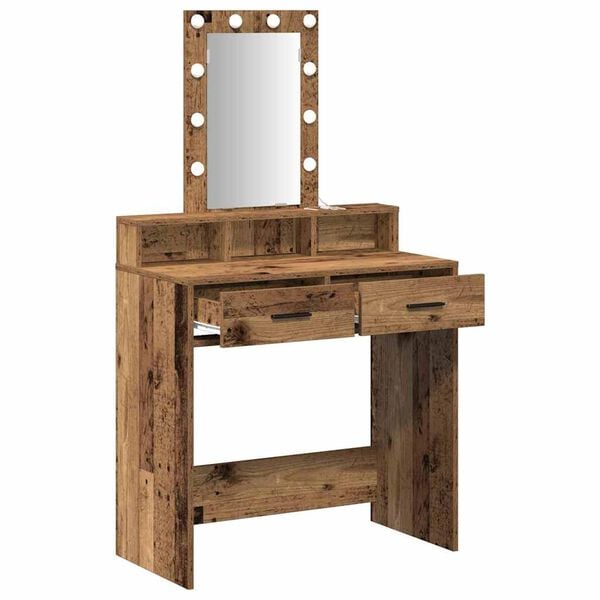 vidaXL Dressing Table Brown 79 x 41 x 140 cm Engineered wood