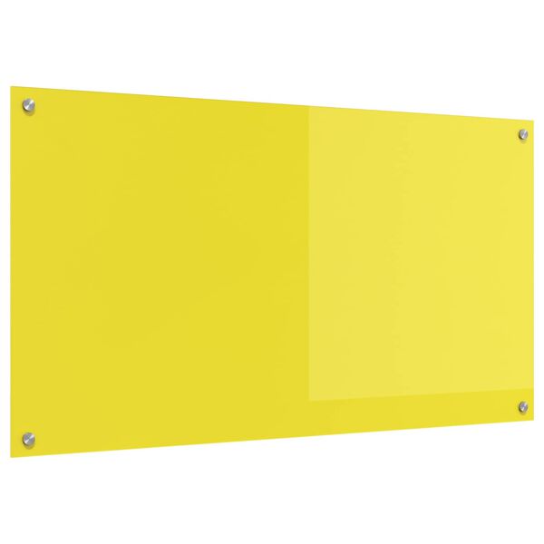 vidaXL Kitchen Backsplash Yellow 43.31 x 23.62 x 0.24 in