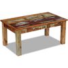 vidaXL Coffee Table Multicolor Reclaimed wood 39.4 x 23.6 x 17.7 in