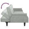 vidaXL Sofa Bed Light grey Velvet (100% polyester), plywood Large