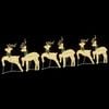 vidaXL LED Reindeers 6 pcs Gold fabric