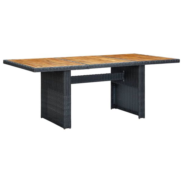 vidaXL Garden Table Dark grey and brown