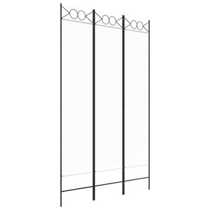 vidaXL 3-Panel Room Divider White 47.2"x78.7" Fabric