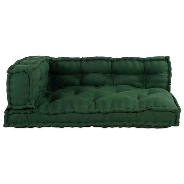vidaXL Pallet Sofa Cushion 3 pcs Green fabric