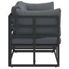 vidaXL Outdoor Furniture with Cushion with Pillow Black Aluminium