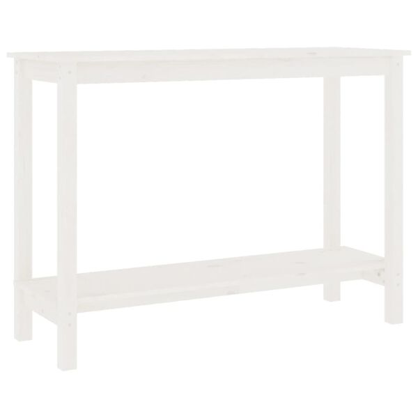 vidaXL Console Table White Solid pine wood Medium Durable