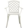 vidaXL Bistro Set White Cast Aluminum Medium Decorative Inlays