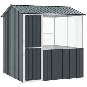 vidaXL Bird Cage Anthracite 84.65 x 82.28 x 90.55 in Galvanised Steel