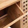 vidaXL Shoe Organizer Natural Solid walnut wood Medium Storage