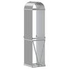 vidaXL Log Holder Light Gray 15.7"x17.7"x66.9" Galvanized Steel