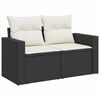 vidaXL Garden Sofa Set Black, Cream White PE Rattan 9-piece set Modular