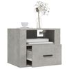 vidaXL Wall-mounted Bedside Cabinet Set of 2 Concrete grey Engineered wood