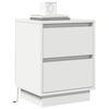 vidaXL Bedside Cabinet White 15.35 x 13.58 x 19.69 in Engineered wood