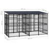 vidaXL Dog Kennel Black Powder-coated steel 79.3 sq ft Durable