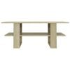 vidaXL Coffee Table Sonoma Oak 43.3"x21.7"x16.5" Engineered Wood