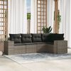 vidaXL Garden Sofa Set Grey, Dark Grey