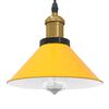 vidaXL Pendant Lamp Gloss Yellow Metal Medium Height-Adjustable