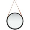 vidaXL Wall Mirror Black and brown