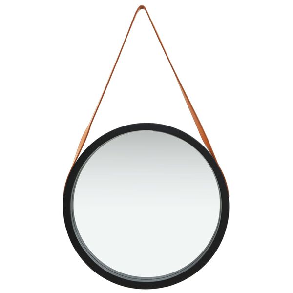 vidaXL Wall Mirror Black and brown