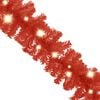 vidaXL Garland Red PVC 32.8ft Christmas Garland Other Traditional