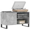 vidaXL Record Cabinet Concrete Grey Engineered Wood, Iron Medium