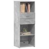 vidaXL Highboard Concrete grey Engineered wood Tall Highboard