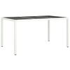 vidaXL Patio Dining Set Set of 4 White, Black