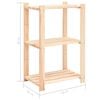 vidaXL 3-Tier Storage Racks 3 pcs 23.6"x15"x35.4" Solid Pinewood 330.7 lb
