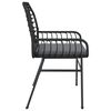 vidaXL Garden Chair Black PE Rattan Standard size for adults