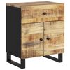 vidaXL Bedside Cabinet Natural wood and black