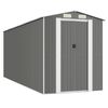 vidaXL Garden Shed Light grey Galvanized steel Large Garden Shed