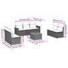 vidaXL Garden Sofa Set Black PE Rattan Large Modular Garden Sofa Set