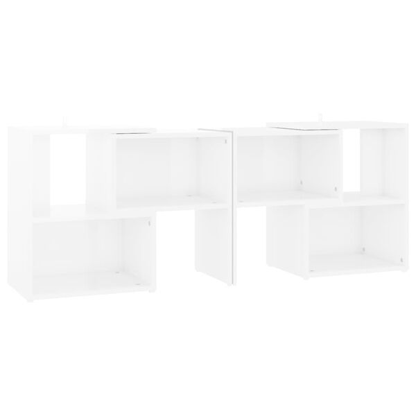 vidaXL TV Cabinet White Engineered wood Medium TV Cabinet Rectangular
