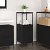 vidaXL Bathroom Cabinet Black oak Engineered wood, steel Medium