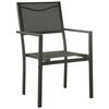 vidaXL Garden Dining Set Black and Anthracite