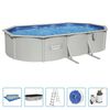 Bestway Above Ground Pool Grey Steel Large UV-resistant materials