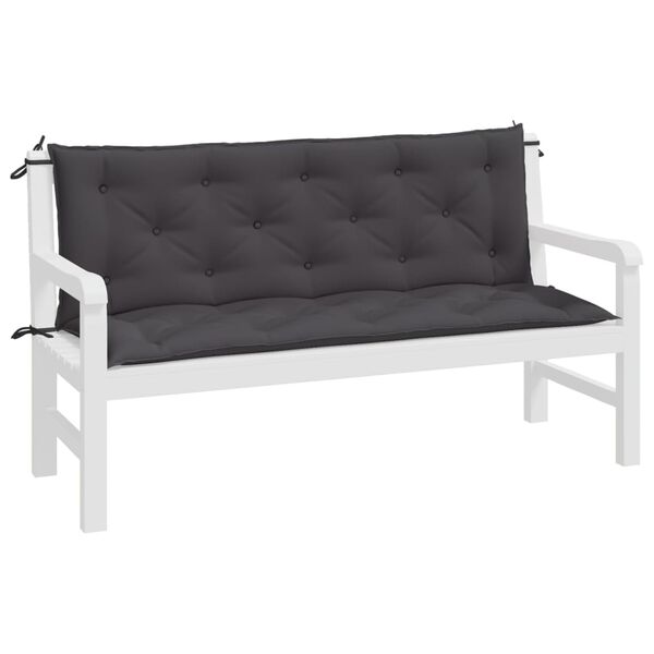 vidaXL Garden Bench Cushion Set of 2 Anthracite